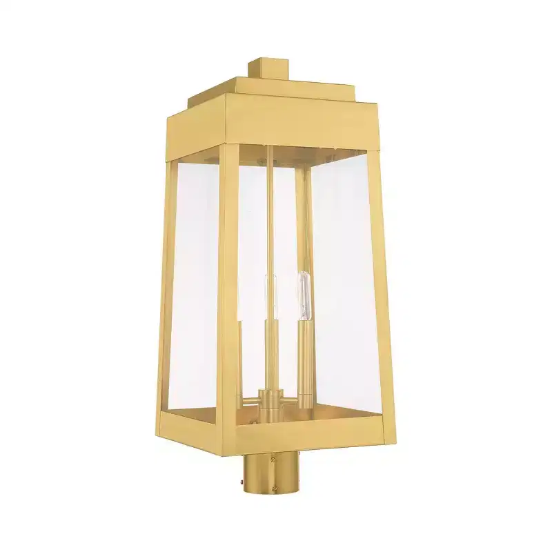 Livex Lighting Oslo 3 - Light Post Light in Satin Brass