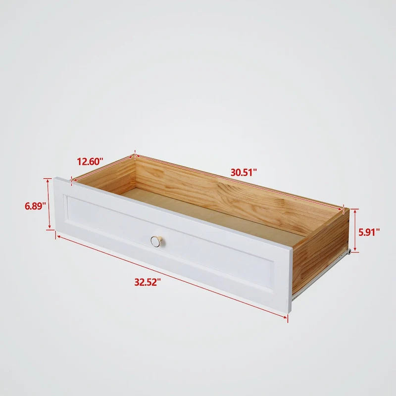 Solid Wood Spray-painted 6 Drawer Chest