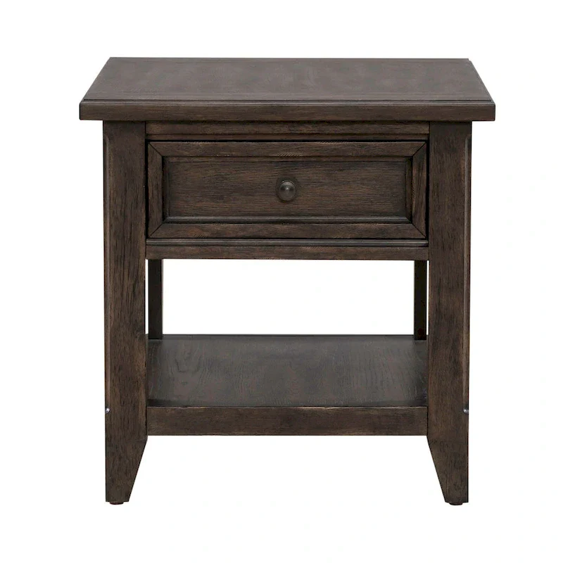 Paradise Valley Saddle Brown Rectangular End Table