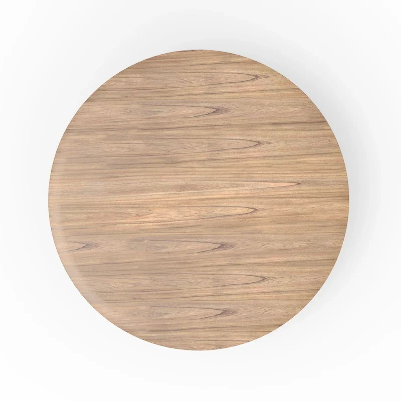 Round Solid Wood Dining Table, Natural