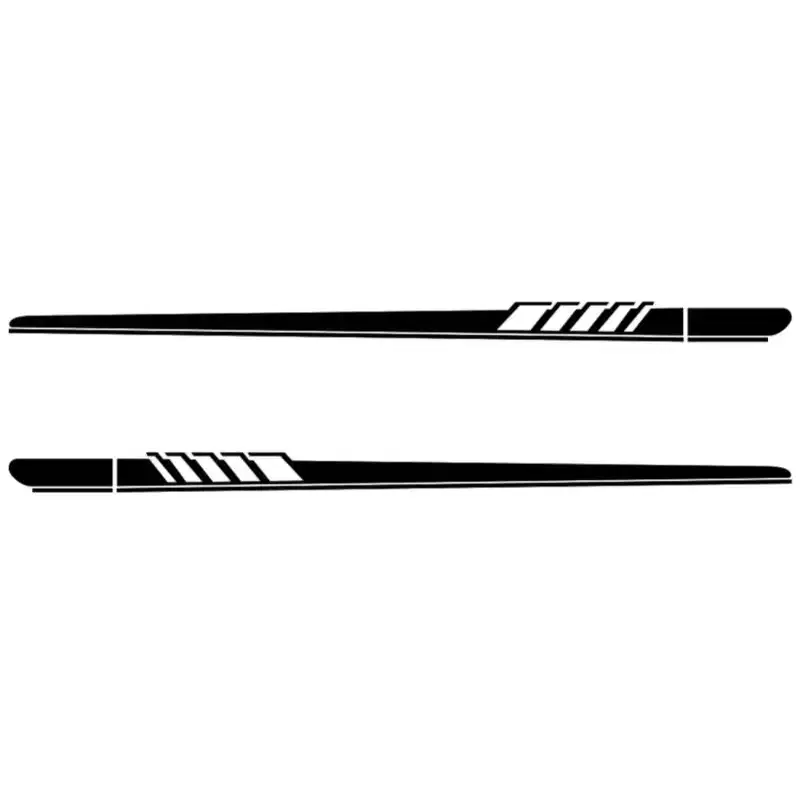 2 Pieces of Body Modified Striped Stickers, 1 Pair of Striped Design PVC Sticker Decals for Trim, Decorative Decals, Exterior Accessories, Black