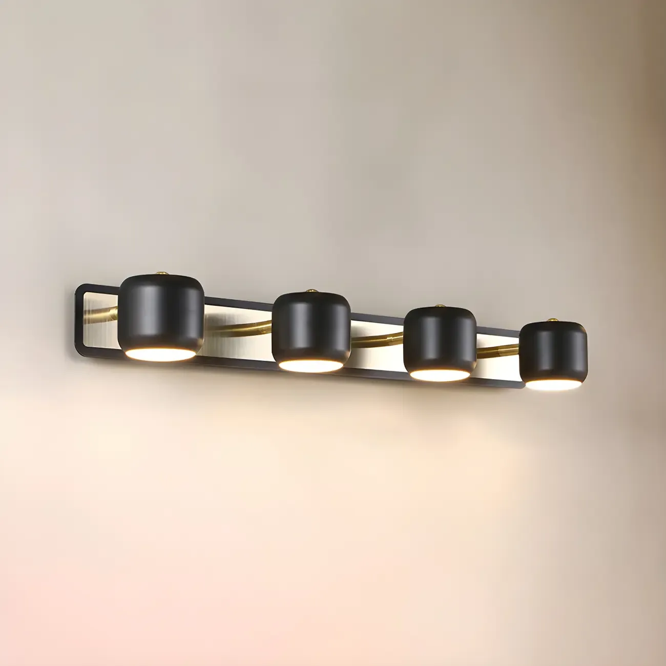Modern Aluminum Cylinder Warm LED Bathroom Vanity Light
