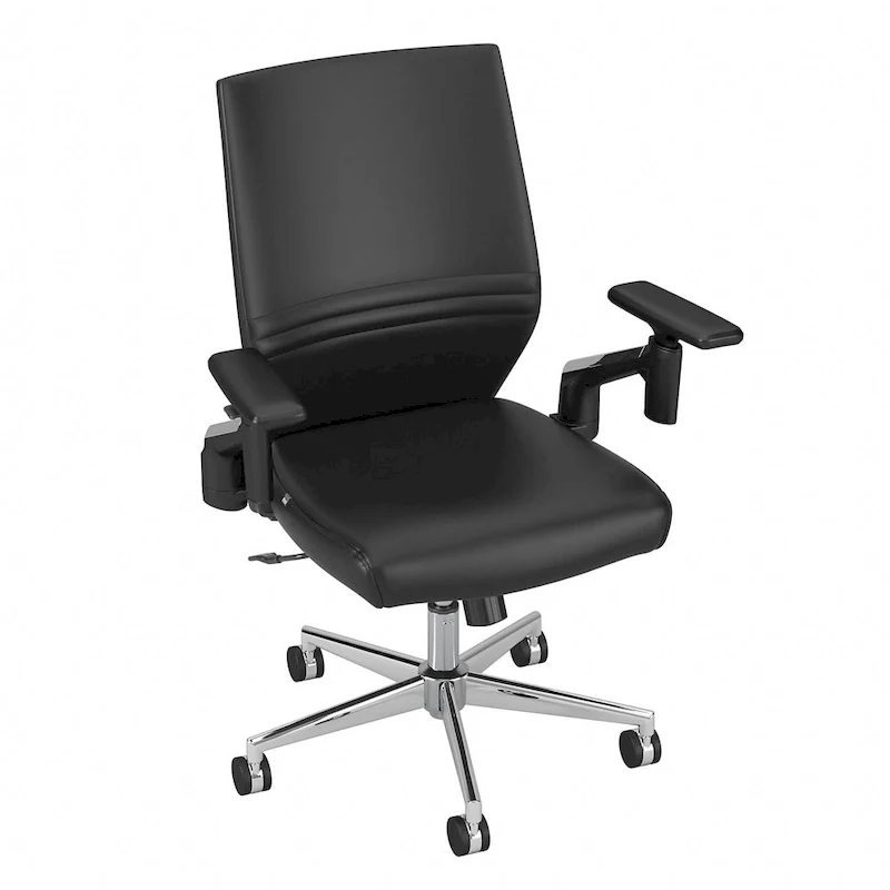 Cabot Mid Back Leather Office Chair by Bush Furniture