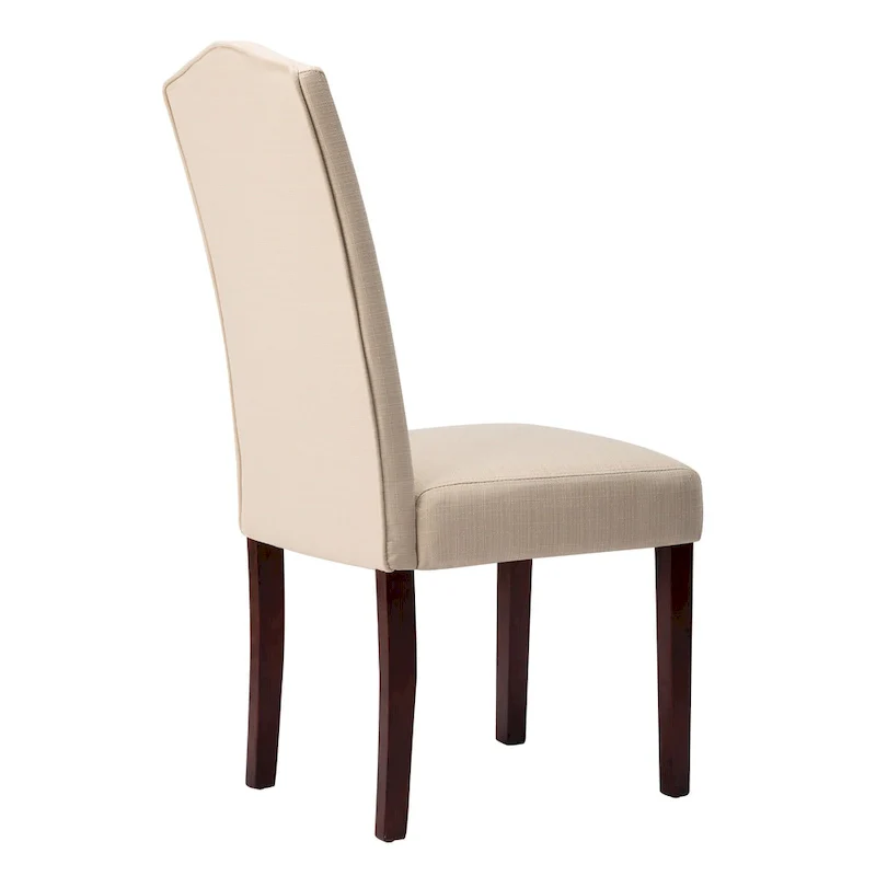 Fabric Upholstered Nailhead Trim Parson Dining Chairs Set of 2