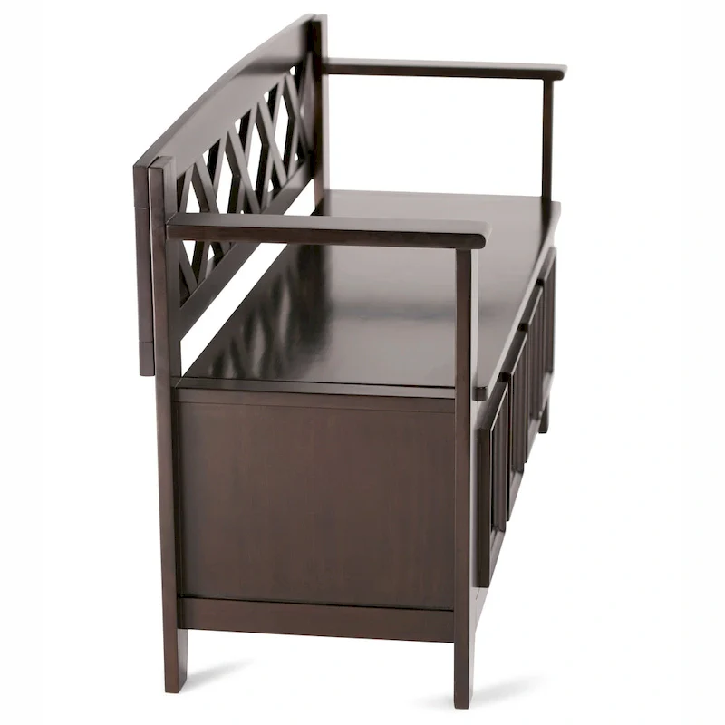 48 Inch Solid Wood Entryway Storage Bench - Seats 2