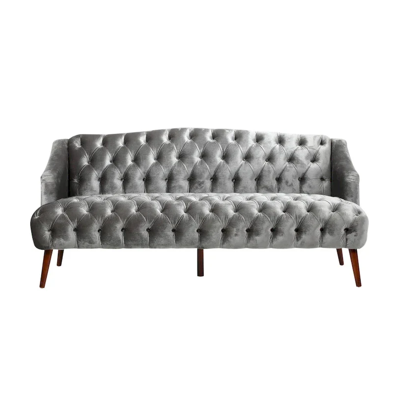 Adelia Modern Glam Tufted Velvet Sofa by Christopher Knight Home
