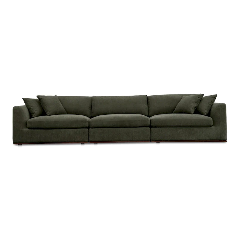 Rio Modular Sofa With Rubber Wood Base - 136.2 W x41 D x23.6 H