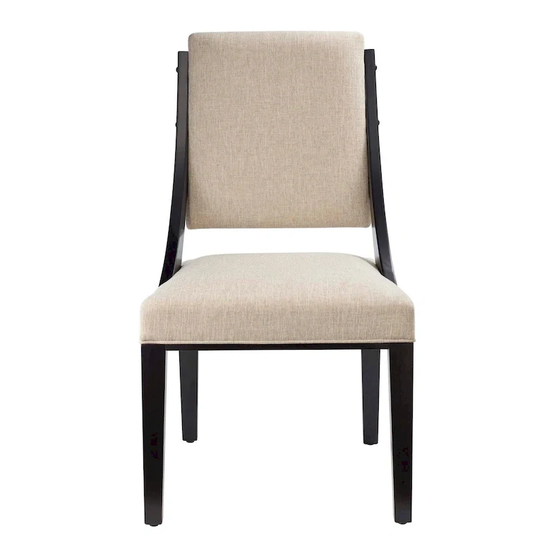 Fabric Upholstered Dining Chairs – Set of Two