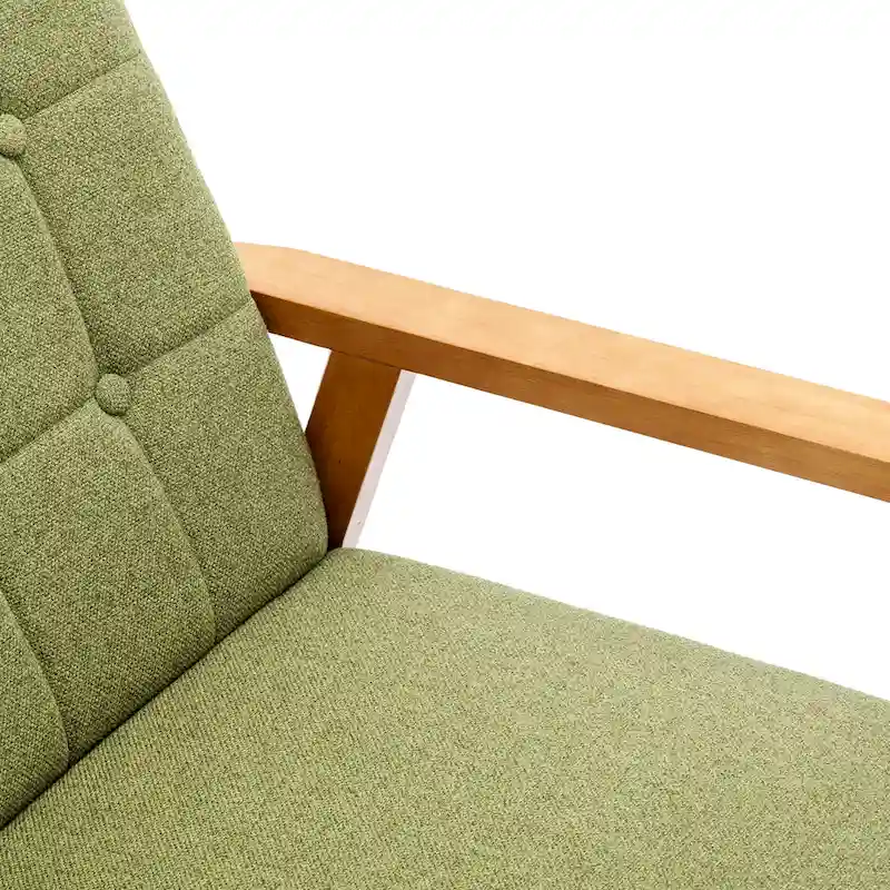 28.74 Tufted Accent Chair with Solid Wood Frame