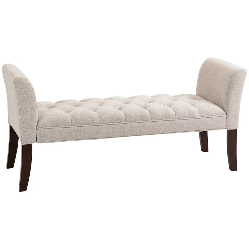 HOMCOM End of Bed Bench with Button Tufted Design, Upholstered Bench