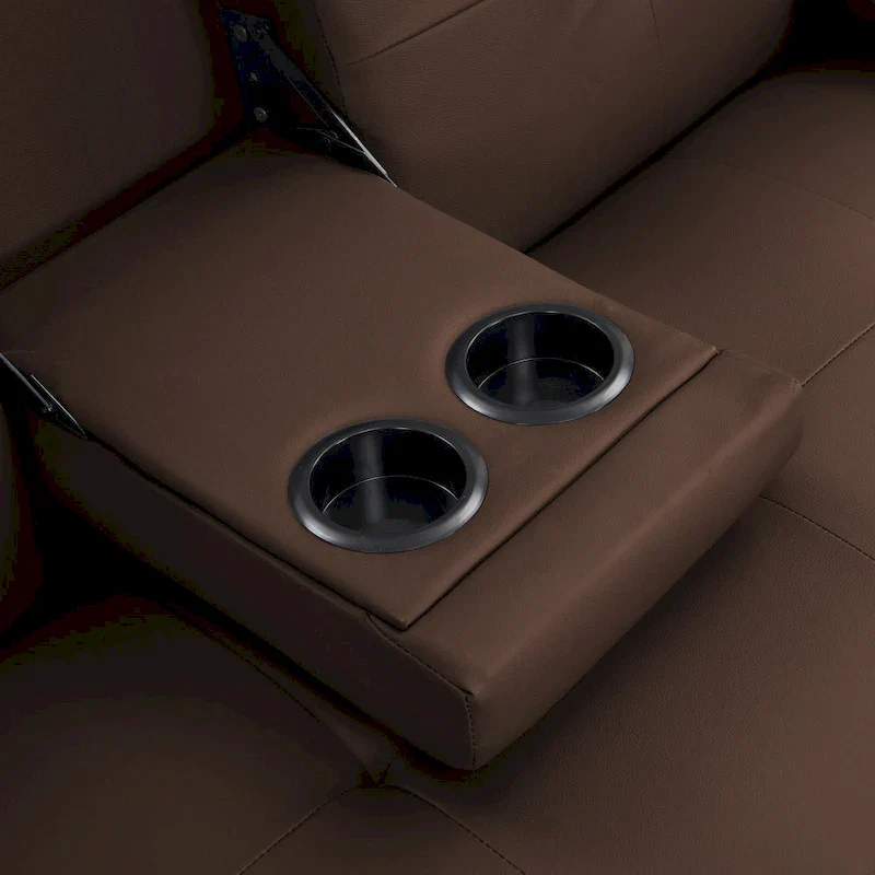 66.1  PVC Loveseat Sofa Bed with Wood Frame and Stainless Legs