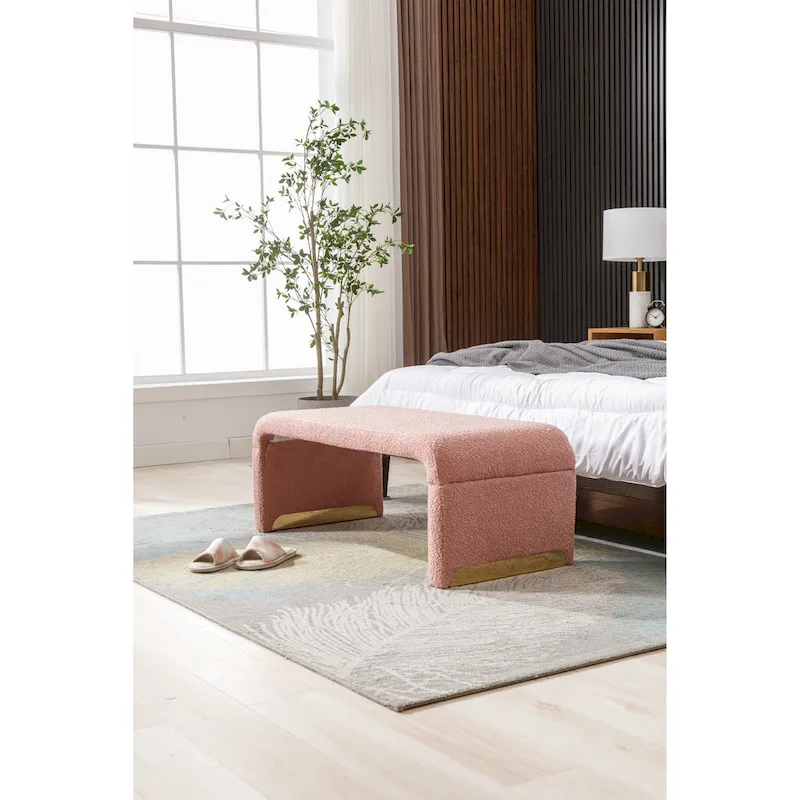 Bench With Gold Metal Legs