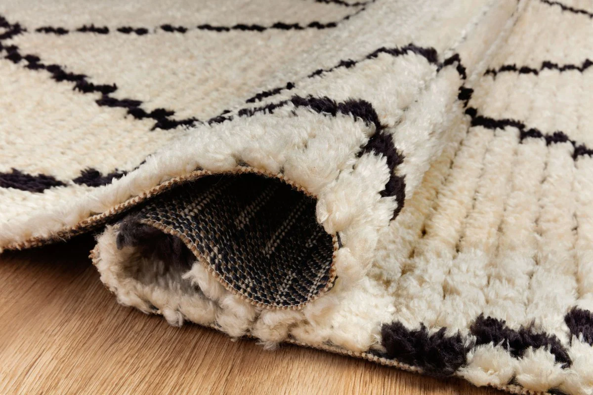 Alice Rug Cream/Charcoal Diamond