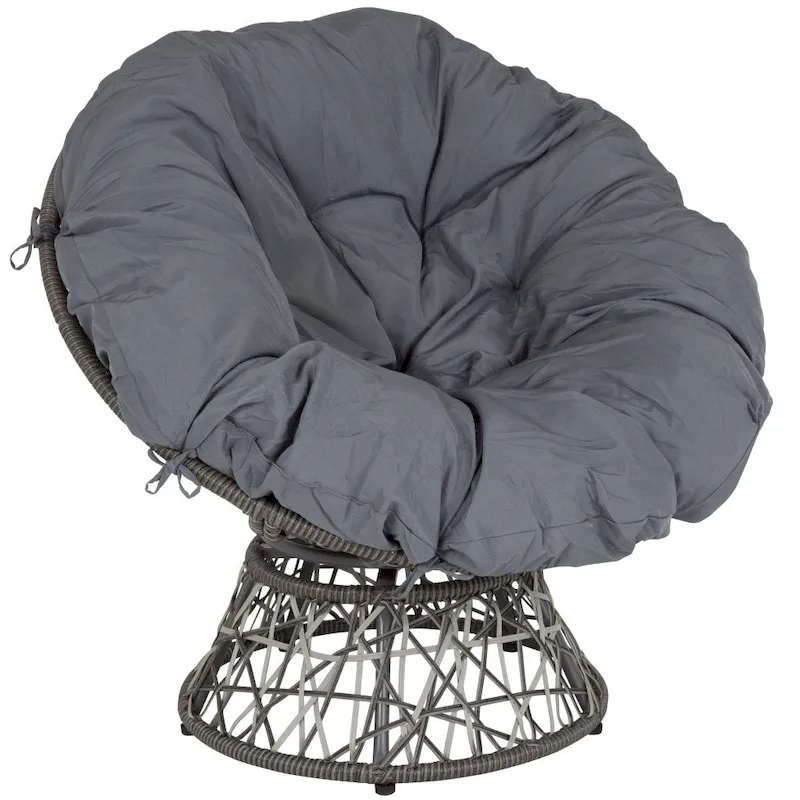 Papasan Swivel Patio Lounge Chair
