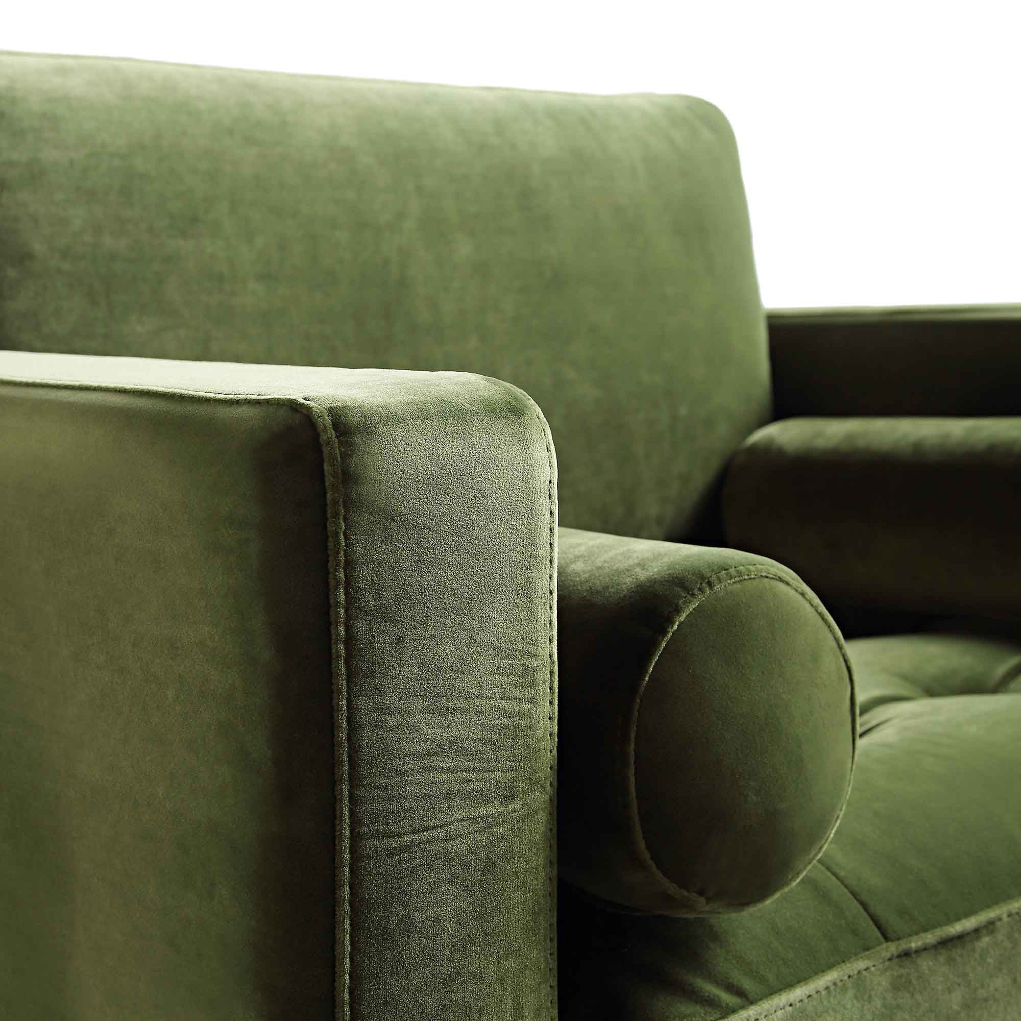 Armchair, Moss Green Velvet
