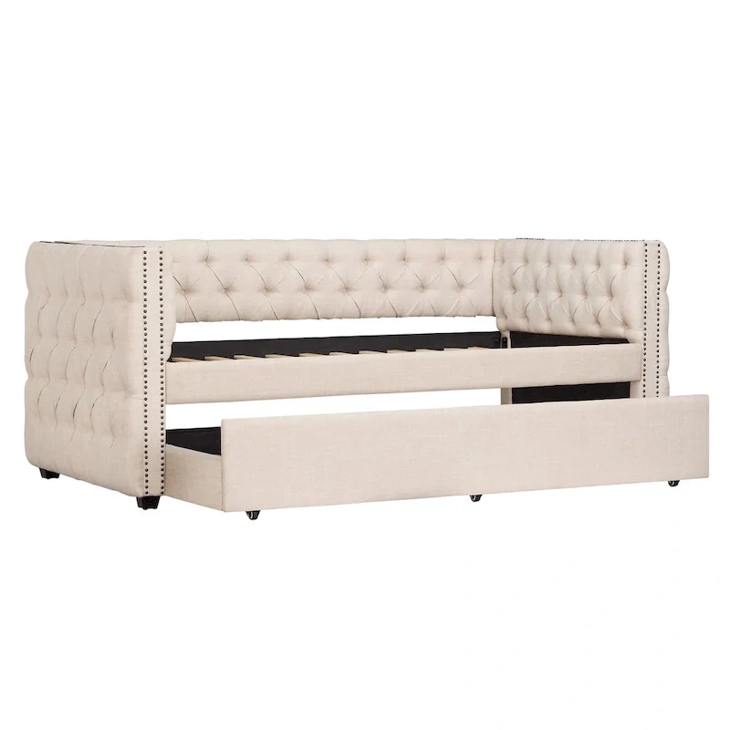 Knightsbridge Twin Tufted Nailhead Daybed by iNSPIRE Q Artisan