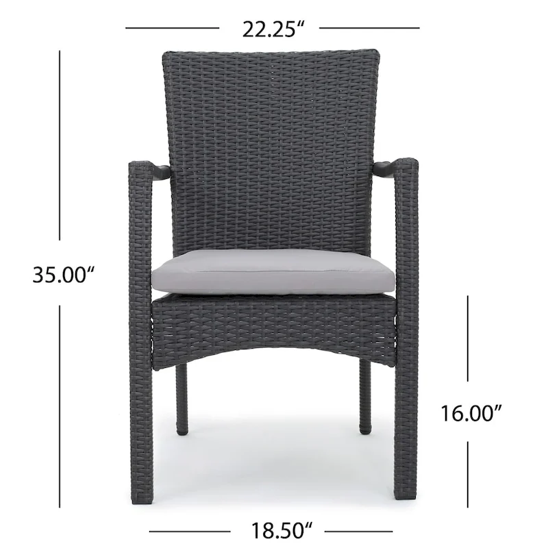 Villa Wood and Wicker 9-piece Outdoor Expandable Table Dining Set by Christopher Knight Home