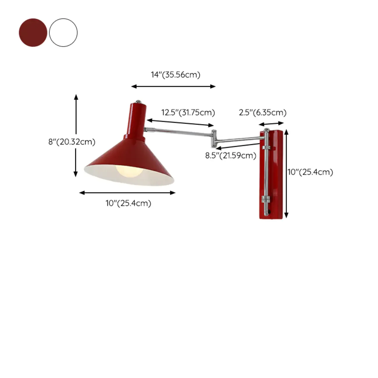 Industrial Metal Stylish Swing Arm Wall Light