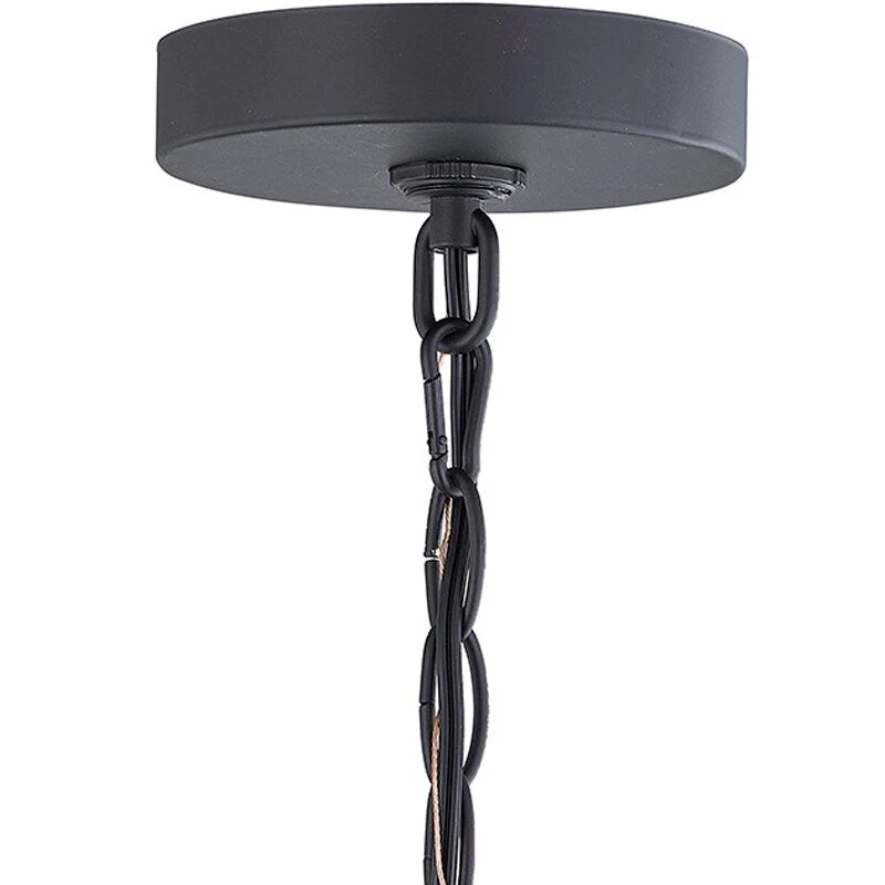 6 - Matte Black/ Gold Light Pendant - 16 x16 x24