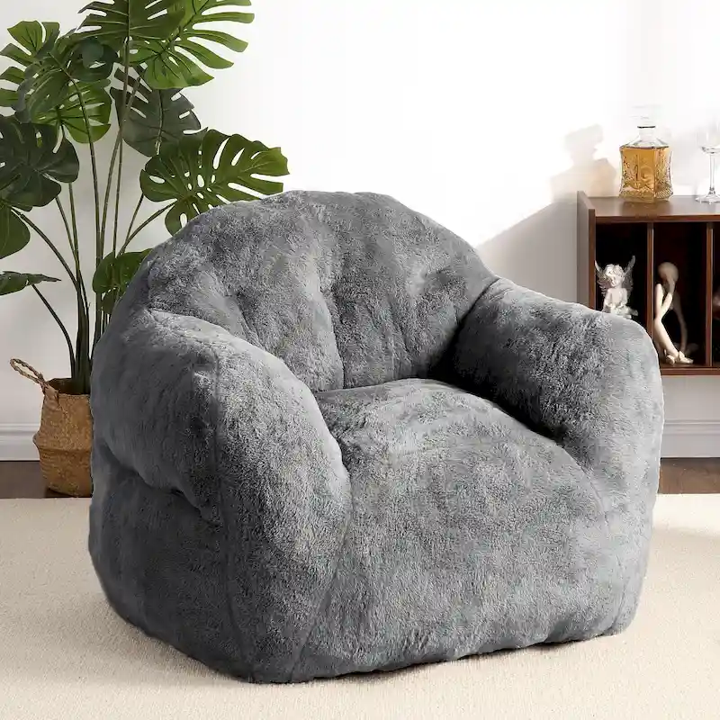 Giant Bean Bag Chair with Armrests - For Adults and Kids