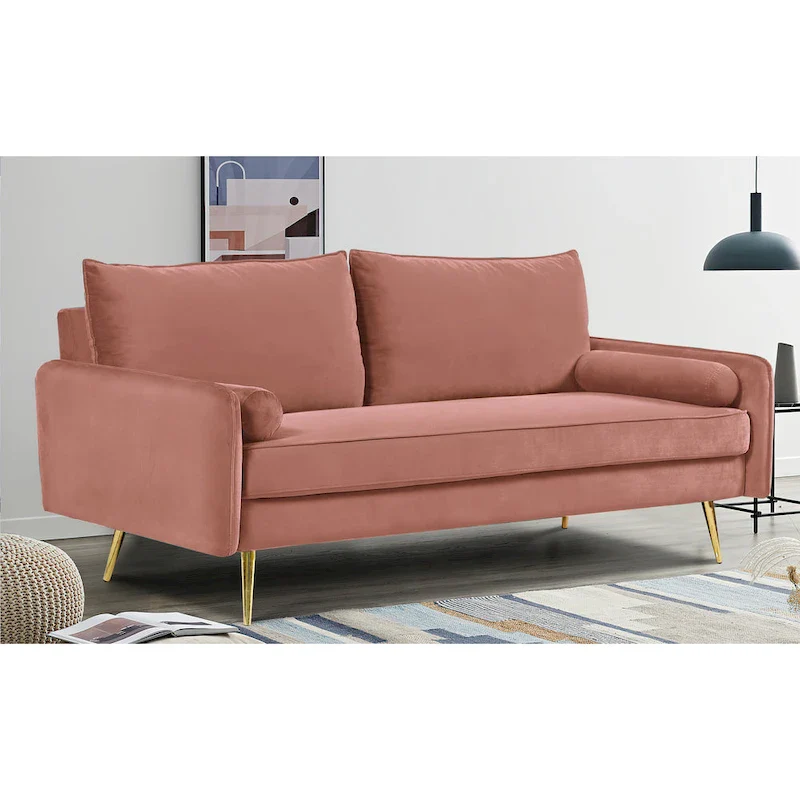 Villeda 70W Polyester Square Arms Sofa
