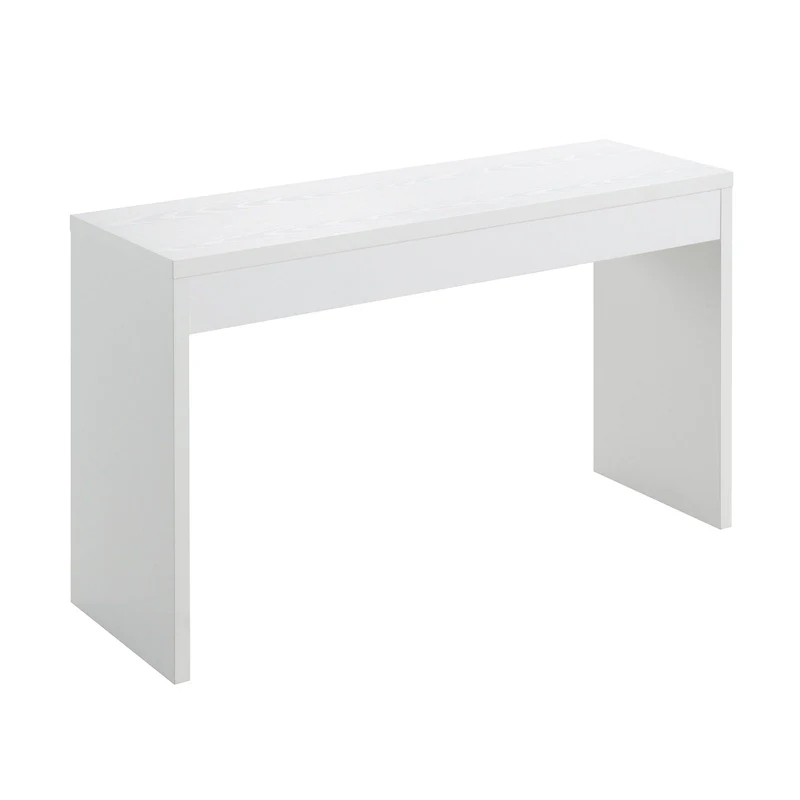 Espresso/White/Black Modern Melamine Console Table & Desk, 1-Person