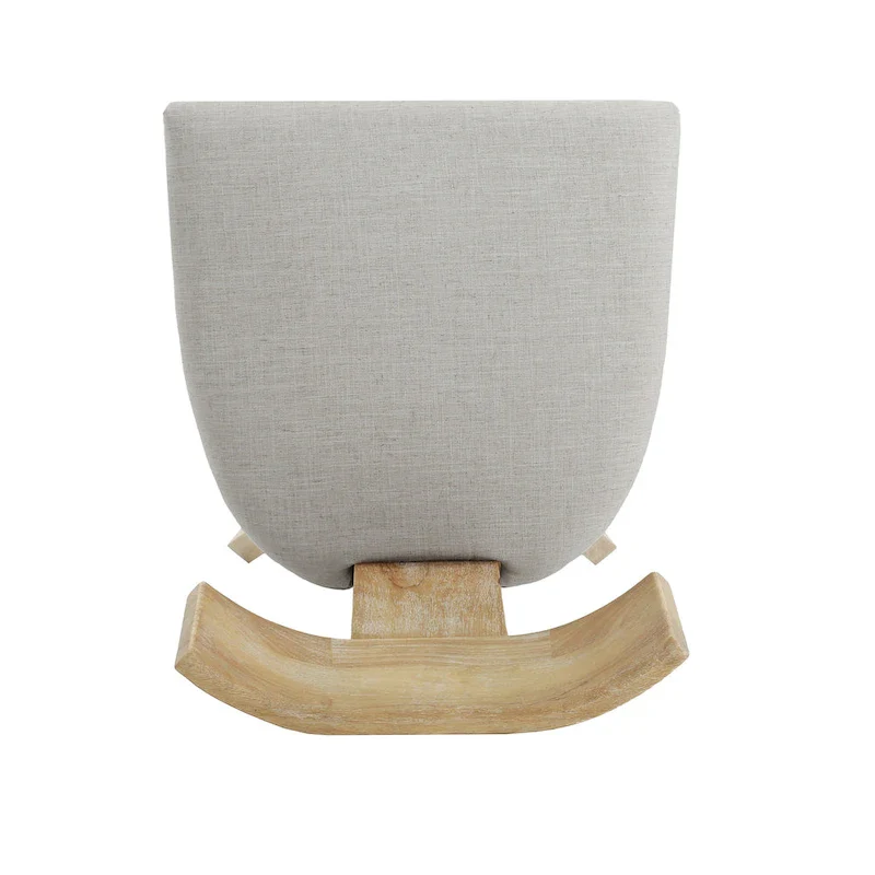 Fescue Fabric and Rubberwood Slat Back Upholstered Dining Chair