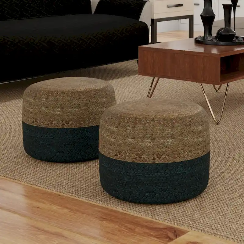 WYNDENHALL Maron Round Pouf