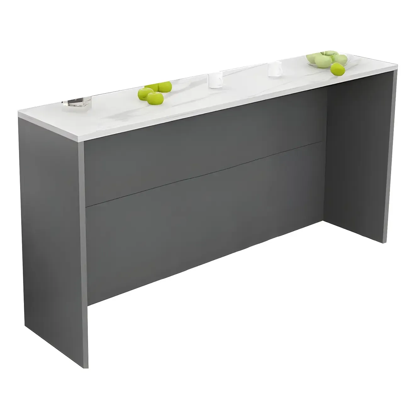 Living Room White Rectangular Wood Long Bar Table