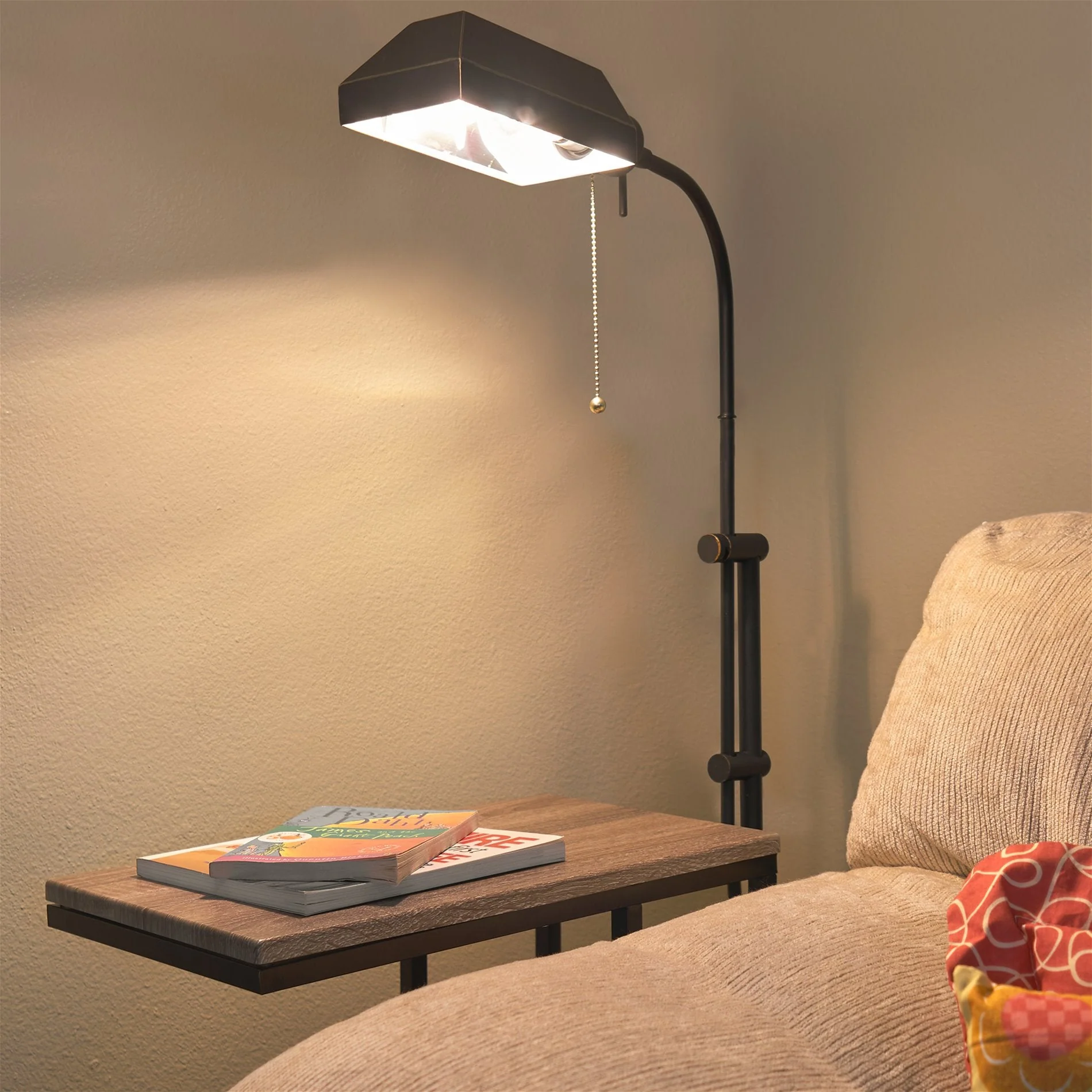 Kira Home Prescott 58 6W LED Bulb (60W eq.) Modern Industrial Adjustable Standing Pharmacy Floor Lamp