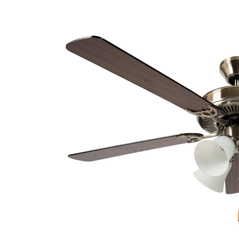AA Warehousing Bright Brushed Nickel Finish 52-inch Ceiling Fan - Brushed Nickel Finish