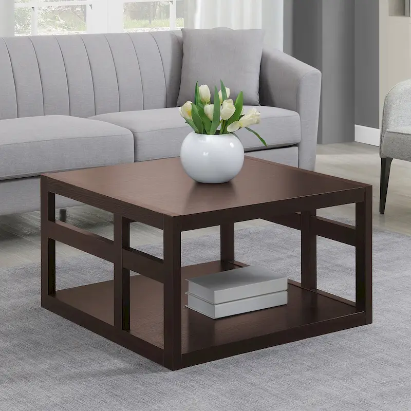 Convenience Concepts Monterey Square Coffee Table with Shelf