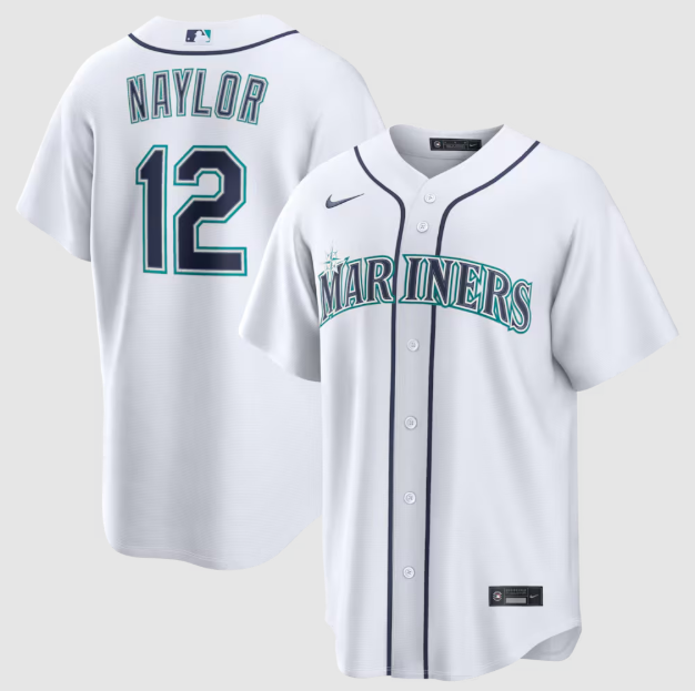 Seattle Mariners Josh Naylor White Home Replica Jersey