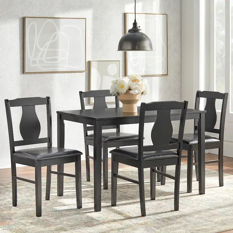 Black/Driftwood 5-Piece Dining Set, 4-Person