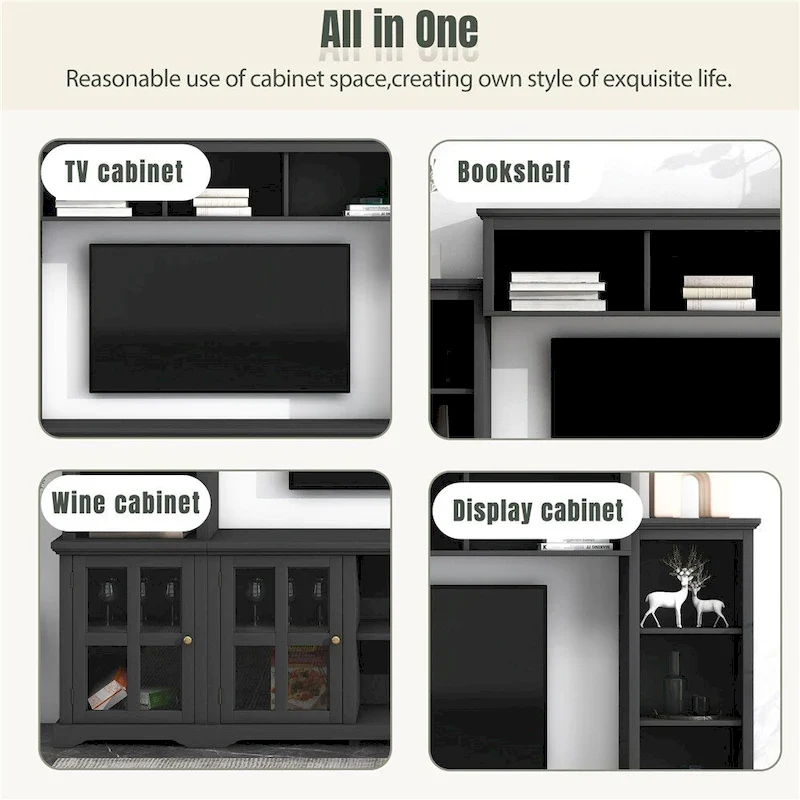 Modern Minimalism Style Entertainment Wall and TV Stand