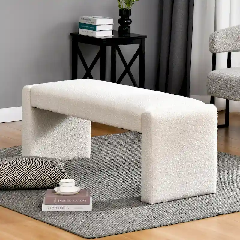 Couture 48  L Boucle Upholstered Dining Bench