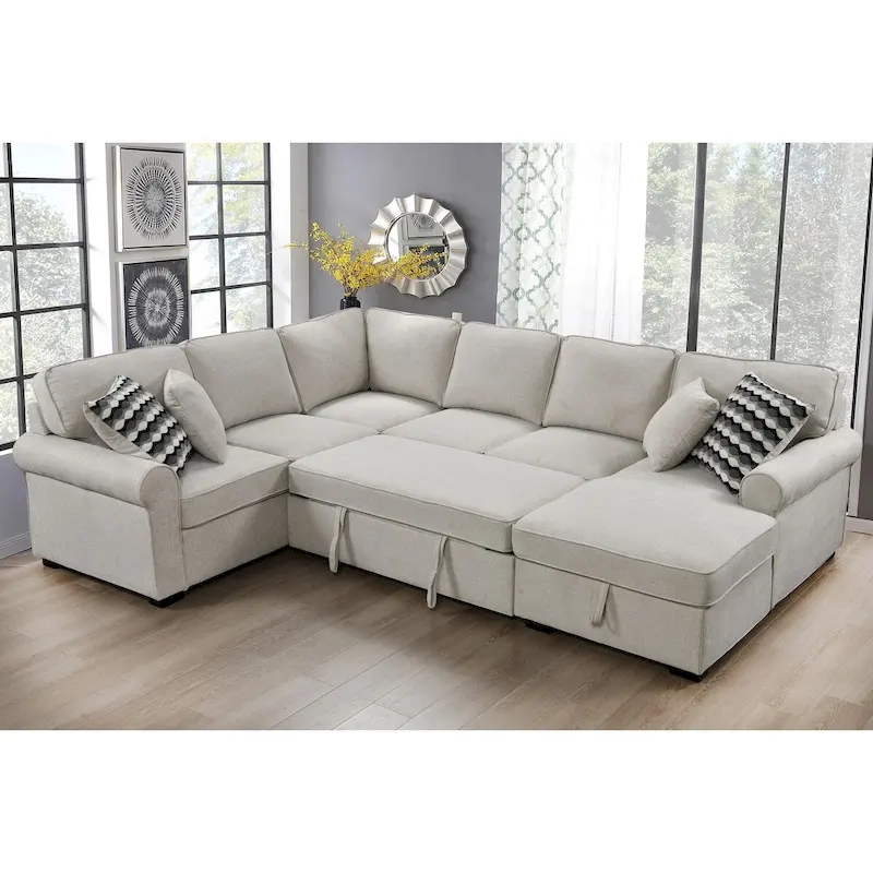 83 Oversized Upholstered Sofa Bed.