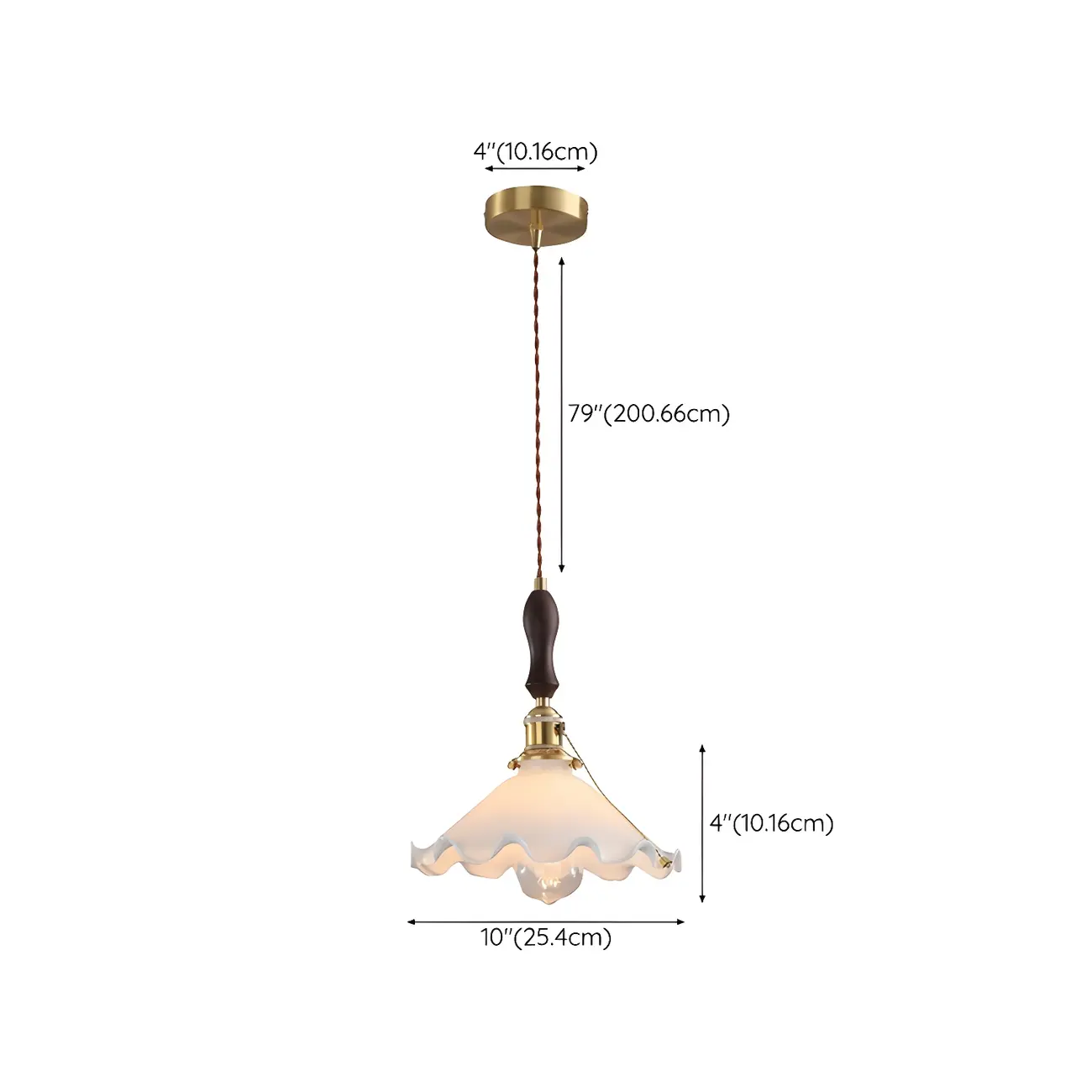 Modern Gold Accent Glass Flower Pendant Light