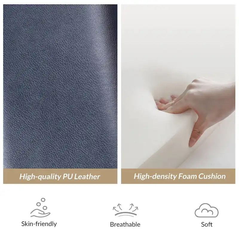 Patrick Mid-century Vegan Leather Solid Wood Recliner Set of 2 by