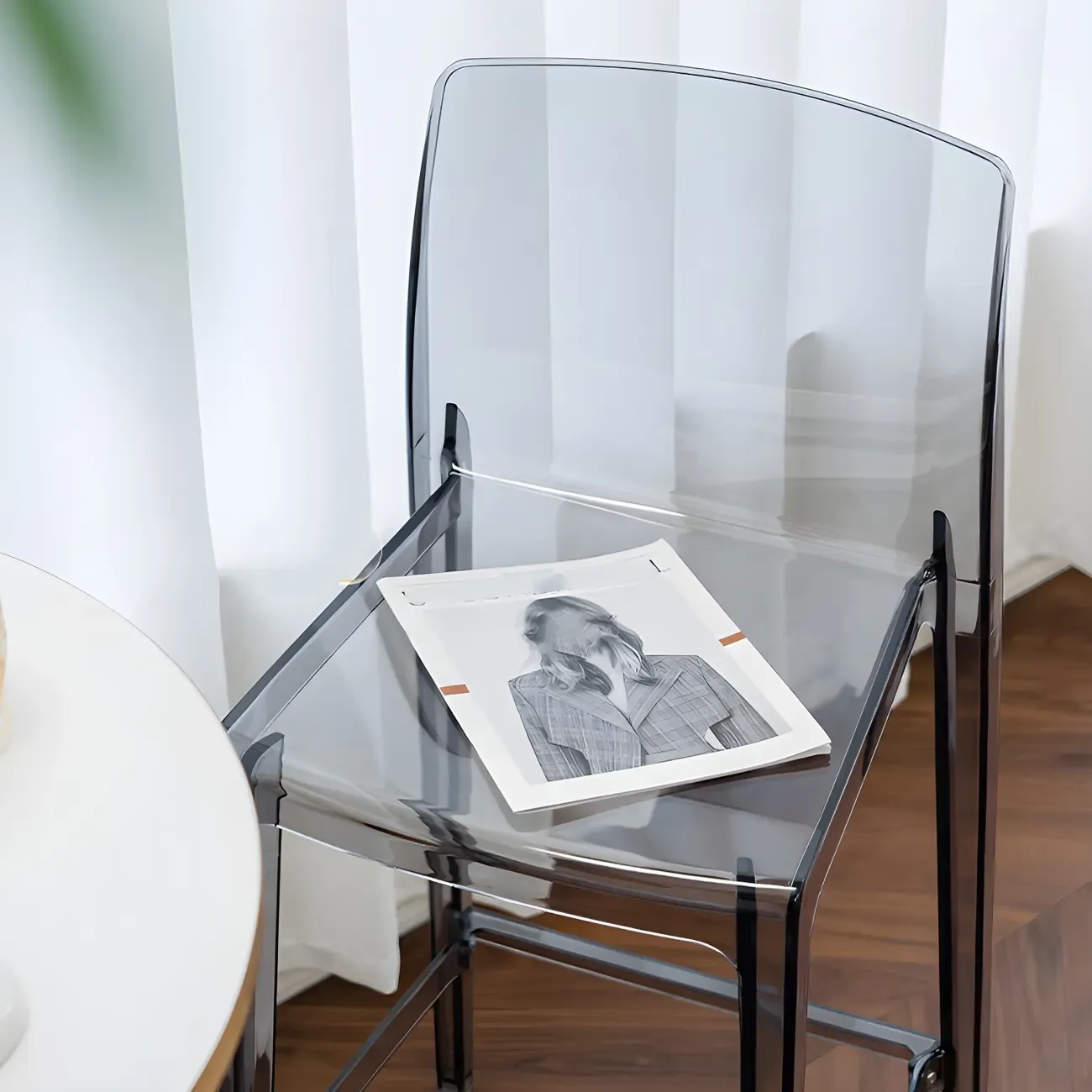 Modern Acrylic Transparent Stylish Rectangle Bar Stool