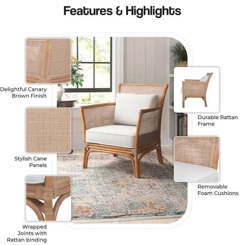 Tatum Rattan Accent Chair