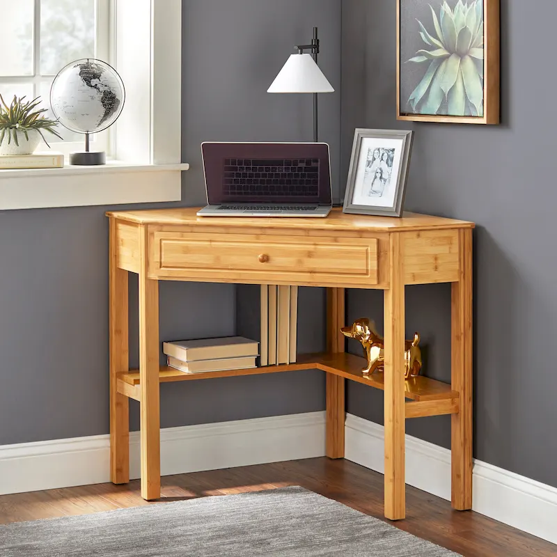 Simple Living Bamboo Corner Desk