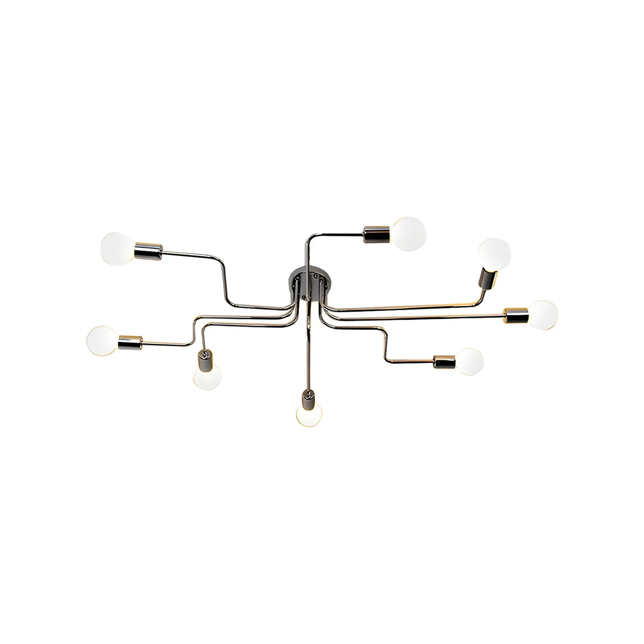 Industrial Branch Metal Semi Flush Ceiling Light