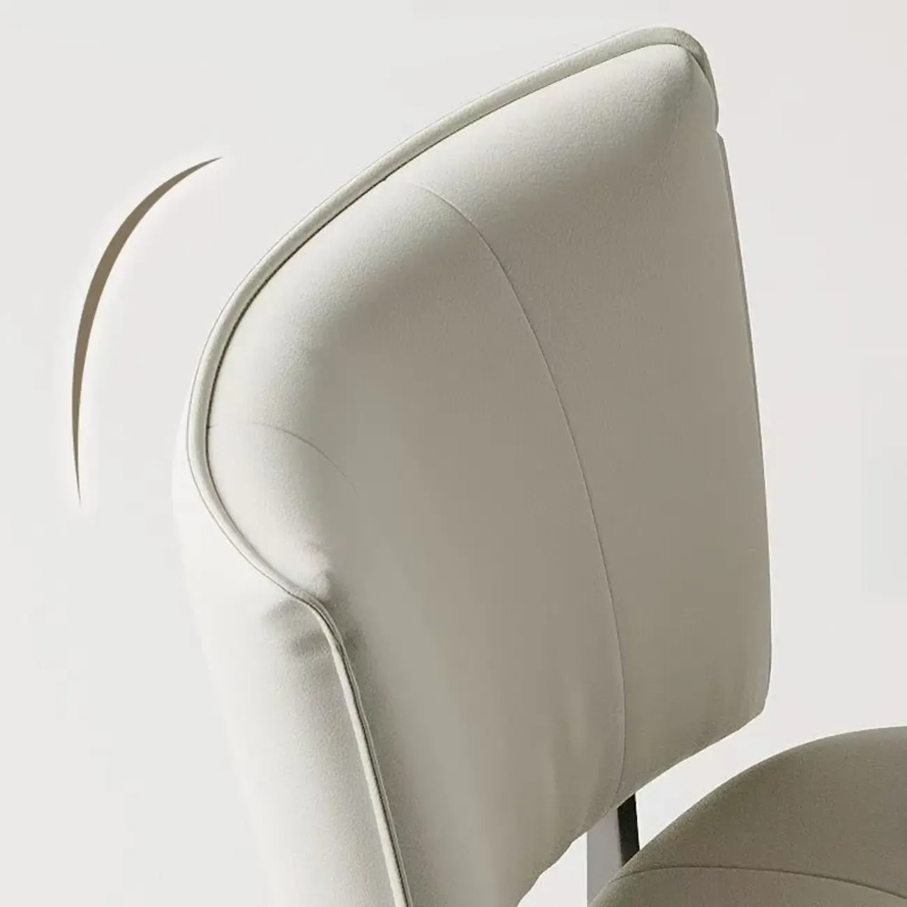 Urban Chic Curved Back Upholstered Trufted Dining Chairs
