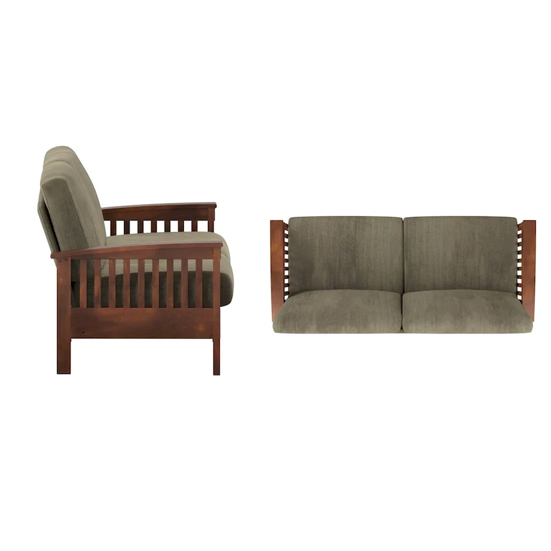 Sigulda Mission-Style Wood Sofa