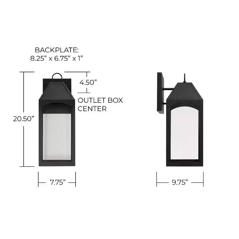 Capital Lighting Burton 1 - Light Wall Light in Black