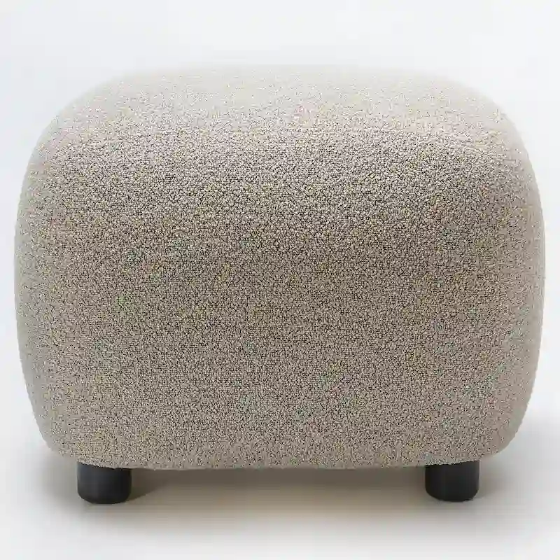 KINWELL 23  Wide Boucle Upholstered Footstool Ottoman Sofa Chair Footrest