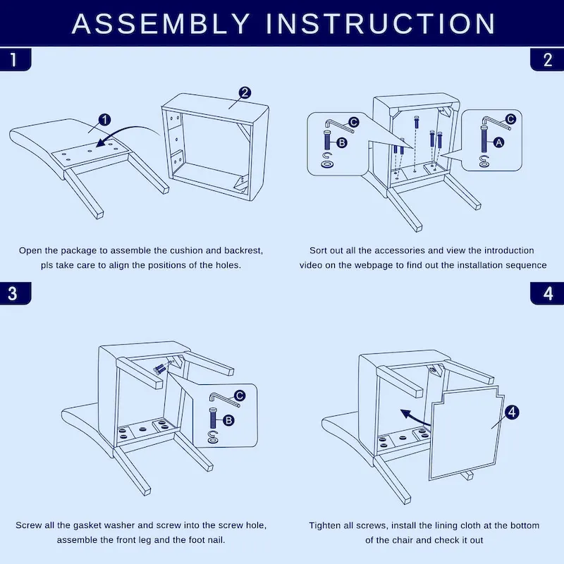 Subrtex Linen Parsons Upholstered Button Dining Chair (2-Pack)