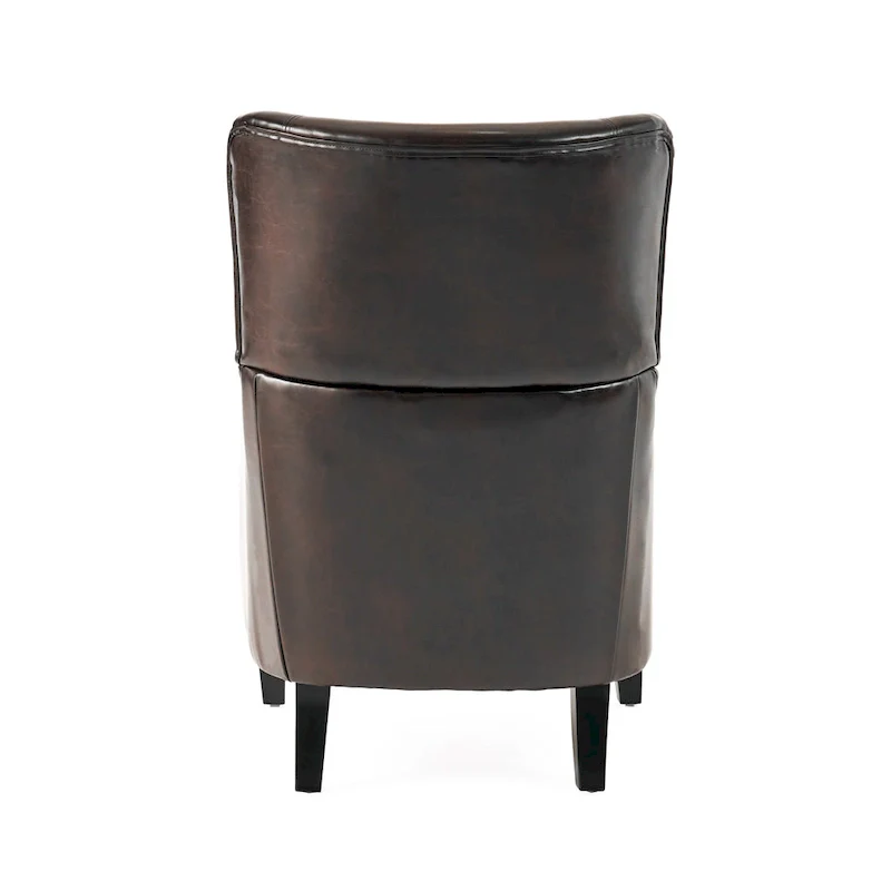 27  High Back Accent Chair with Wing Back and Birch Legs