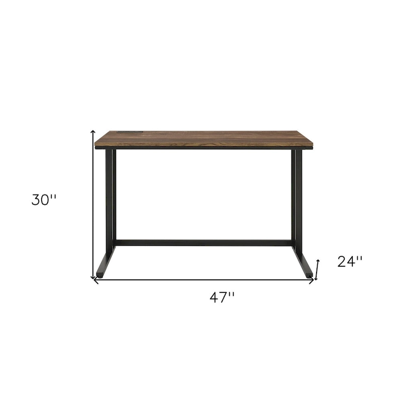 47 Brown and Black Writing Desk